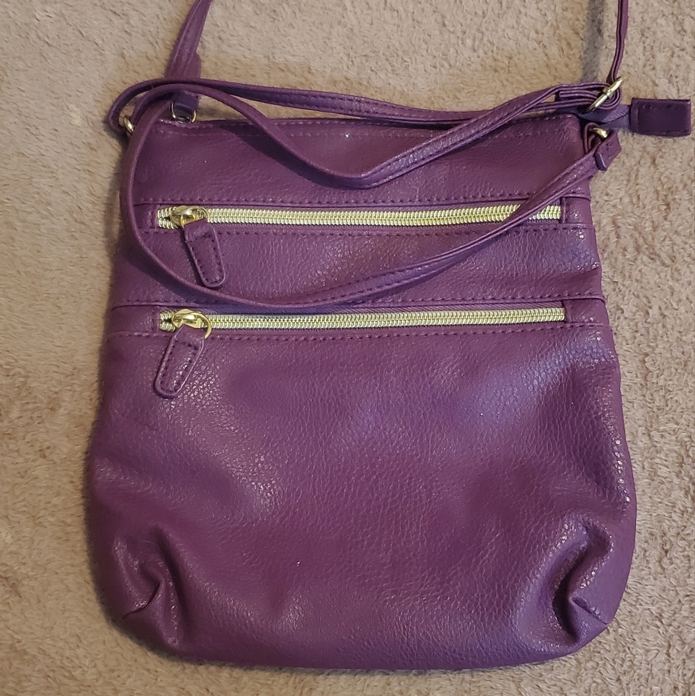 Purple cross body bag
